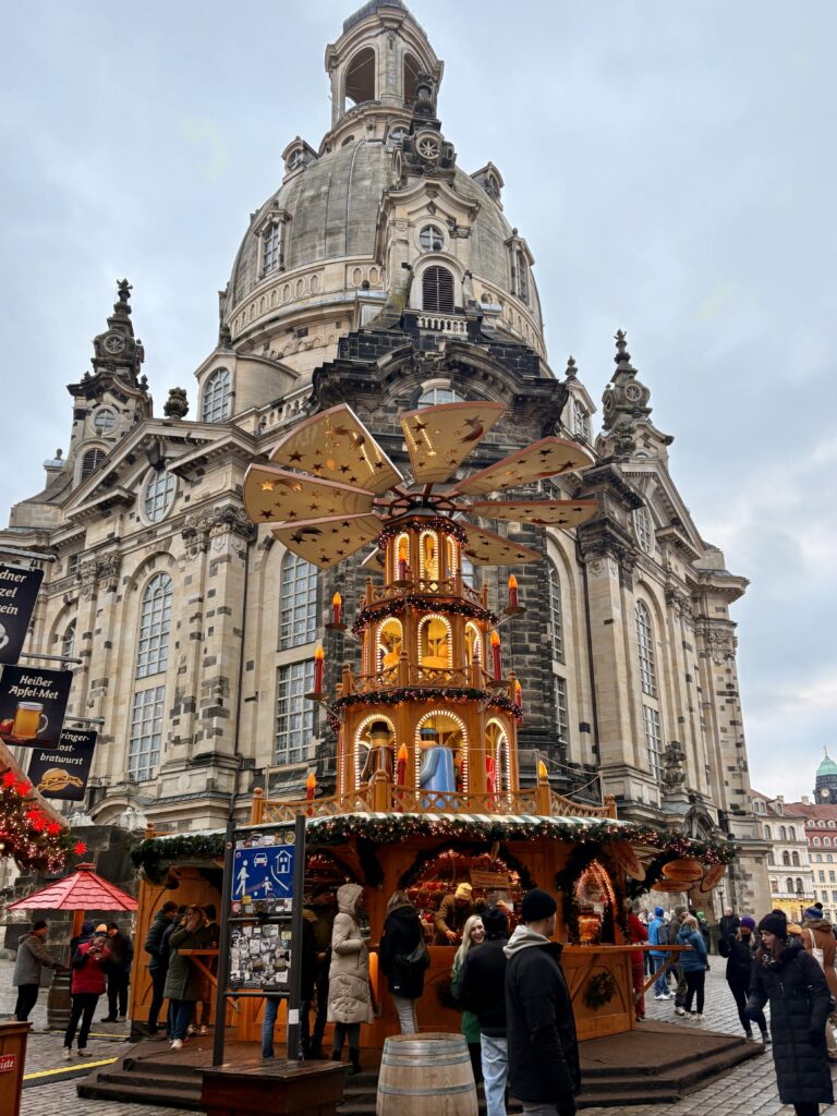 Dresden old town winter architecture in December